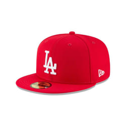 New Era 59Fifty MLB Basic Los Angeles Dodgers Scarlet Red Fitted Headwear Cap (7 5/8-60.6cm)
