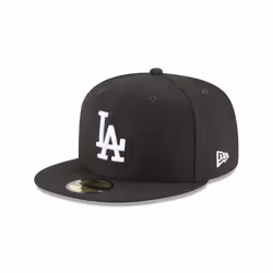 New Era 59Fifty Hat MLB Basic Los Angeles Dodgers LA Black/White Fitted Baseball Cap (7 1/8)