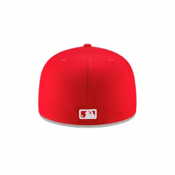 New Era 59Fifty MLB Basic Atlanta Braves Fitted Scarlet Red Headwear Cap (7 1/8)