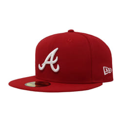 New Era Atlanta Braves MLB Basic 59Fifty Hat  Adult  Red/White  7 5/8