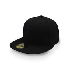 New Era 59Fifty Hat MLB Basic Anaheim Angels Black Fitted Baseball Cap (7 3/8)