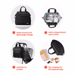 Skip Hop Diaper Bag Backpack: Mainframe Large Capacity Wide Open Struc