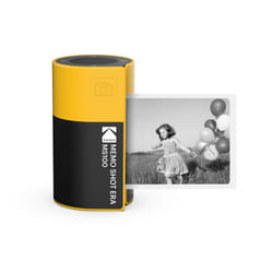 KODAK Memo Shot ERA Kids Instant Digital Camera and Photo Label Printer (Yellow  Camera + 1 Roll)