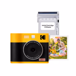 KODAK Mini Shot 3 ERA 4PASS 2-in-1 Instant Camera and Photo Printer (Yellow Camera + 8 Sheets)