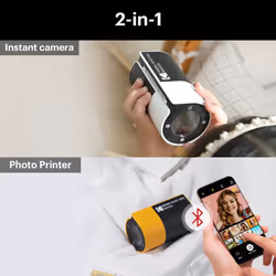 KODAK Memo Shot ERA Kids Instant Digital Camera and Photo Label Printer  White (Camera with 1 Roll One-Touch Label Cartridge)