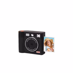 KODAK Mini Shot 4 ERA 4PASS 2-in-1 Instant Camera and Photo Printer (4x4) (Black  Camera + 10 Sheets)