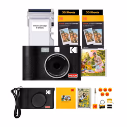 KODAK Mini Shot 2 ERA 4PASS 2-in-1 Instant Camera and Photo Printer (Black  Camera + Initial 8 Sheets + 60 Sheets + Accessori ...