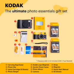 KODAK Mini Shot 2 ERA 4PASS 2-in-1 Instant Camera and Photo Printer (Black  Camera + Initial 8 Sheets + 60 Sheets + Accessories)