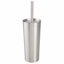 mDESIGN 06995MDBA, Toilet brush & holder, Brushed steel, Stainless steel, 431.8 mm, 11.4 cm