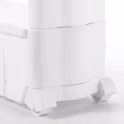 mDesign Slim Plastic Rolling Laundry Utility Cart  Portable Storage Organizer Trolley - Easy-Glide Wheels and 3 Heavy-Duty Shelves  for Laundry  Utili