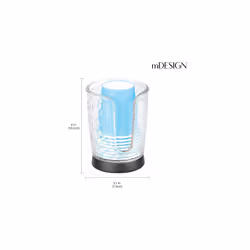 mDesign Plastic/Steel Compact Small Disposable Paper Cup Dispenser Storage Holder for Rinsing Cups on Bathroom Vanity Countertops - Rain Collection -