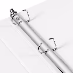 Amazon Basics 3 Ring Binder with 1 Inch D-Ring and Clear Overlay  White  Pack of 4