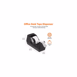 Amazon Basics Office Desk Tape Dispenser - 3-Pack