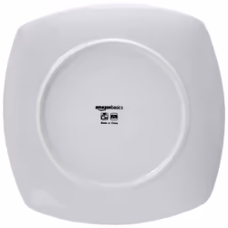 Amazon Basics - 18 Piece Kitchen Dinnerware Set - Square Plates Bowls Service for 6 - Modern Beams