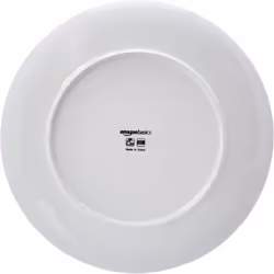 Amazon Basics 18-Piece Dinnerware Set - White Porcelain Coupe, Service for 6