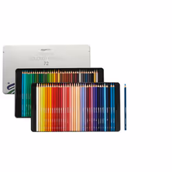 Amazon Basics - Premium Colored Pencils  Soft Core  72 Count (Pack of 1)  Multicolor