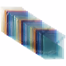 Amazon Basics Two Pocket Plastic Dividers 8 Tab Set 24 Count (Pack of 3) Letter Size Assorted Color
