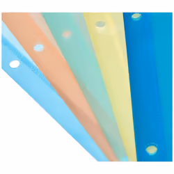 Amazon Basics Binder Organizer Poly Jacket  3 Hole Punch  Assorted Colors  Pack of 5