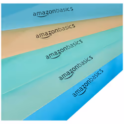 Amazon Basics Binder Organizer Poly Jacket  3 Hole Punch  Assorted Colors  Pack of 5