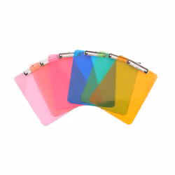 Amazon Basics Plastic clipboards  Pack of 6  Letter  Assorted color