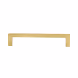 Amazon Basics Modern Square Cabinet Pull Handle  5.39-inch Length (5-inch Hole Center)  Golden Champagne  10-pack