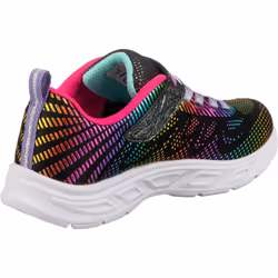 Skechers Kids Girl's Litebeams-Gleam N'Dream Sneaker  Black/Multi  3.5 Big Kid