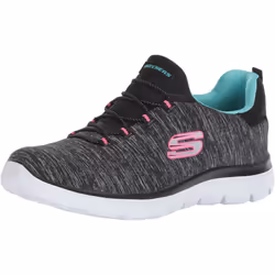 Skechers womens Summits-quick Getaway Sneaker Black/Light Blue 8.5 US