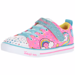 Skechers Kids Girls Twinkle Toes Sparkle Lite-Unicorn Craze Sneaker N