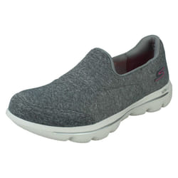 Ladies Skechers Trainers Go Walk Evolution Ultra Amazed 15733 - Grey, UK 7.5
