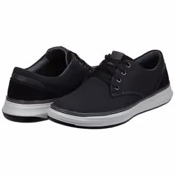 Skechers Men's Moreno Canvas Oxford Shoe  Black (BLK 017)  8 Medium US