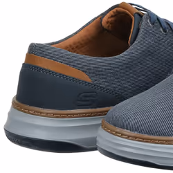 Skechers Men's Moreno Canvas Oxford Shoe  Blue (NVY 417)  10 Medium US