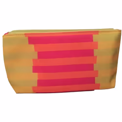 Clinique Donald X bright colourful stripe makeup bag