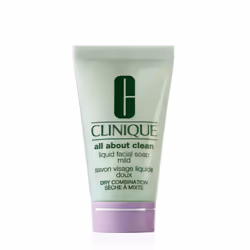 Clinique 3-Step All About Clean Liquid Gentle Facial Cleanser Soap For Dry Combination Skin Types Mild 1 fl. oz.