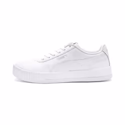 PUMA Women's CARINA L Sneaker  Puma White-Puma White-Puma Silver  9