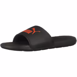 PUMA Men's COOL CAT Slide Sandals Puma Black-High Risk Red 11