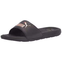 PUMA Women's COOL CAT Slide Sandals  Puma Black-Rose Gold  10
