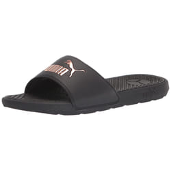 PUMA Women's COOL CAT Slide Sandals  Puma Black-Rose Gold  10