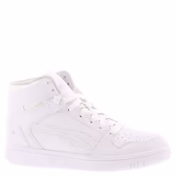 PUMA Rebound Layup Synthetic Leather (Big Kid) Puma White/Gray Violet 4.5 Big Kid M