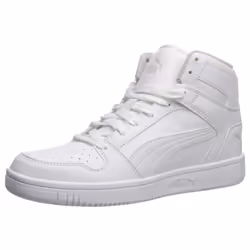PUMA Rebound Layup Synthetic Leather (Big Kid) Puma White/Gray Violet 6.5 Big Kid M
