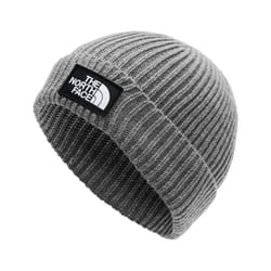 THE NORTH FACE Logo Box Beanie Hat TNF Medium Grey Heather One Size