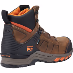 ) Timberland Pro Hypercharge Work Leather Brown/Orange Safety Boots - Brown, 6 (Adults'