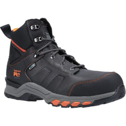 ) Timberland Pro Hypercharge Work Leather Black/Orange Safety Boots - Black, 7 (Adults'