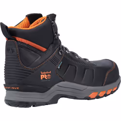 ) Timberland Pro Hypercharge Work Leather Black/Orange Safety Boots - Black, 7 (Adults'
