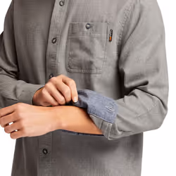 Timberland PRO Men's Woodfort Mid-Weight Flannel Work Shirt  Charcoal