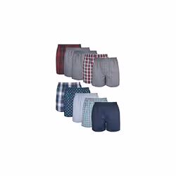Gildan Men's Underwear Boxers  Multipack  Mixed Red/Blue Assorted (10-