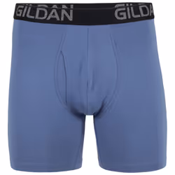 Gildan Men's Underwear Cotton Stretch Boxer Briefs  Multipack  Black Soot/Slate Blue/Grey Flannel 5-Pack  Large