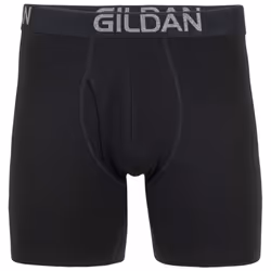 Gildan Men's Underwear Cotton Stretch Boxer Briefs  Multipack  Black Soot 5-Pack  Medium