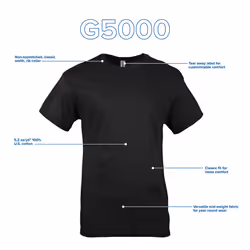 Gildan Heavy Cotton T-Shirt G5000  Black (10-Pack)  X-Large