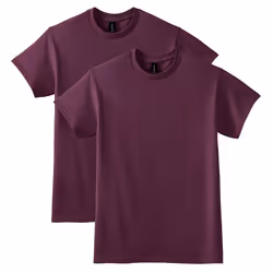 Gildan Unisex Adult Dryblend T-shirt  Style G8000  Multipack  Maroon 2-pack  XX-Large US