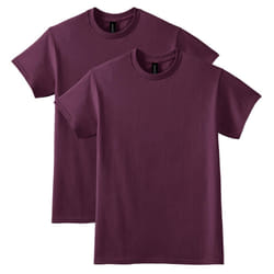 Gildan Unisex Adult Dryblend T-shirt  Style G8000  Multipack  Maroon 2-pack  XX-Large US